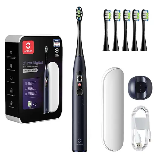Електрична зубна щітка Oclean X Plus Pro Digital Blue - фото 1