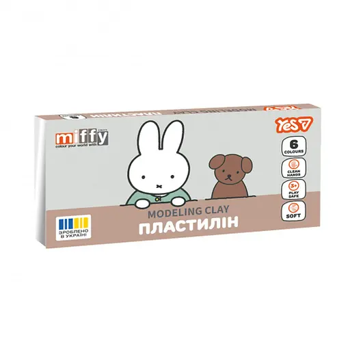 Пластилин Yes 6 цветов Miffy 120 г (540726)