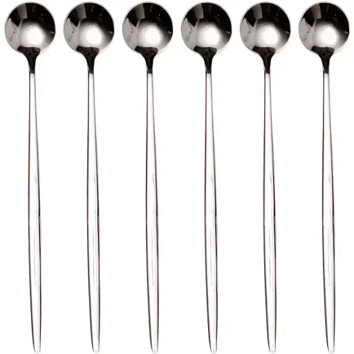 Набір ложок для лате SHINY 6 штук з нержавіючої сталі  HP-8-32