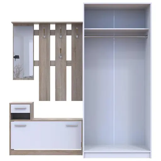 Прихожая Doros Alice и шкаф Promo 2 ДСП Белый/Дуб Сонома (42005078) - фото 5