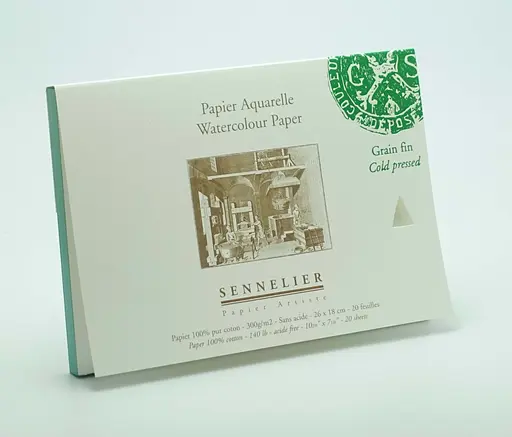 Склейка для акварели Sennelier, 20 листов, холодное прессование, 300 г/м, 26x18 см. - фото 3
