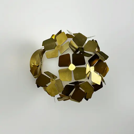 Флористичне бра у латунному корпусі у вигляді світлової кульки Арт. WB 34 A/1 AB Line F - фото 2