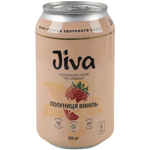 Напій соковий Jiva Полуниця - Ваніль з підсолоджувачем 330 мл - фото 1