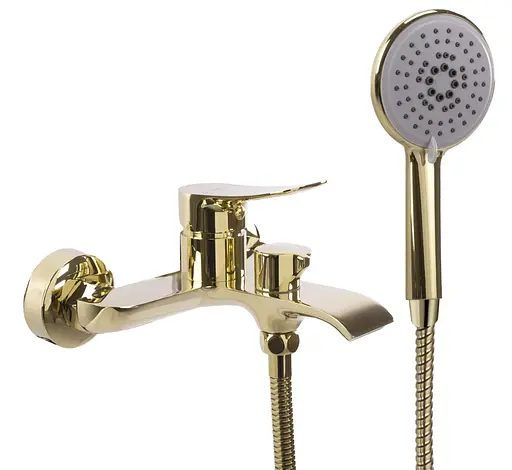 Смеситель для ванны Rea Dart gold настенный с изливом REA-B5652 Золотой - фото 4