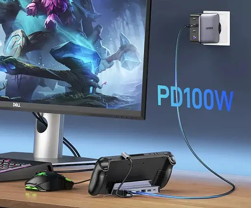 Игровая док-станция (хаб) Ugreen CM666 Steam Deck Dock 6-в-1 4K 120Hz (UGR-15388) - фото 9