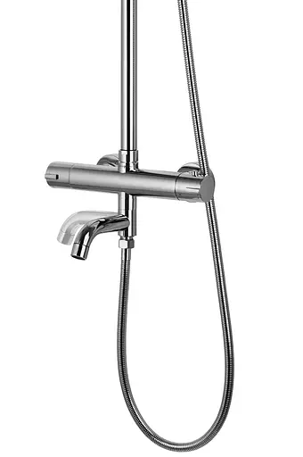 Душова система Corsan Lugo хром з термостатом та виливом CMN016TCH, Хром - фото 6