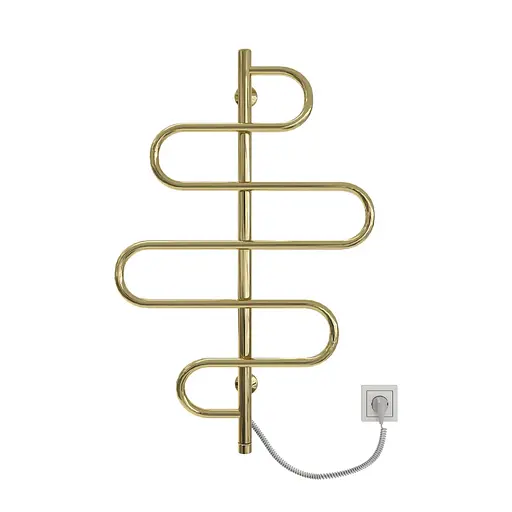 Электрический полотенцесушитель Kosser Лиана 900x550 ЕLR рег. золото РЛ03ЕLR G., Золотой, нижнее - фото 2