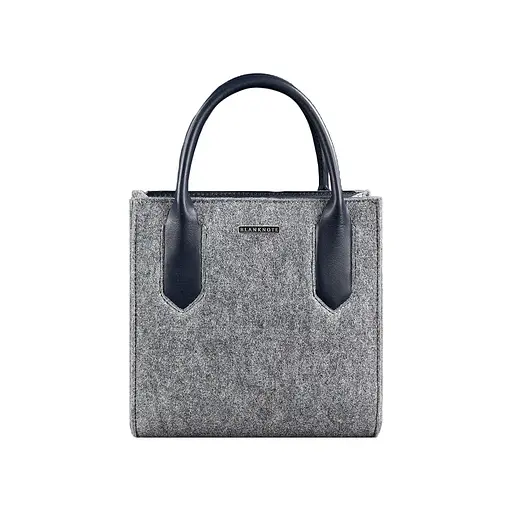 Женская фетровая сумка-кроссбоди Blackwood с кожаными синими вставками - фото 9