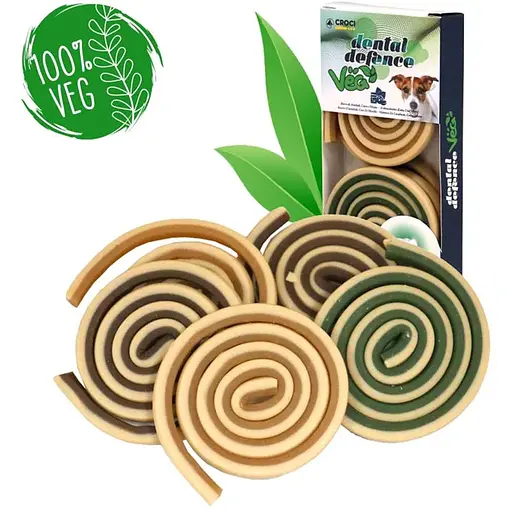 Ласощі для собак Croci Dental-veg рол з арахісом, кокосом та м'ятою 100 г