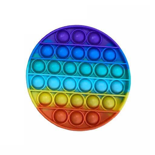 Сенсорна іграшка Pop it круг, квадрат, морозиво різнокольоровий - фото 4