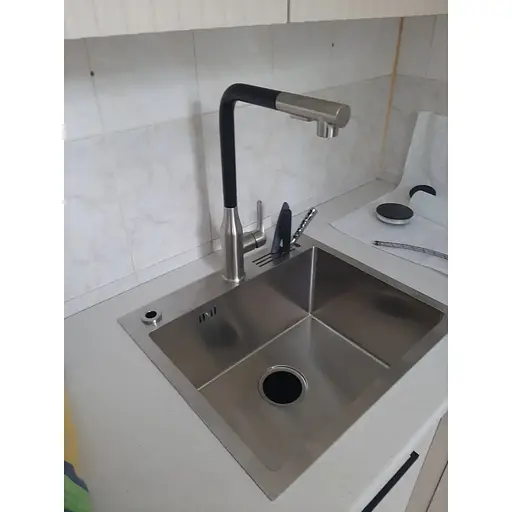 Накладная мойка для кухни Nett NS-5245 из нержавейки 45 см - фото 6