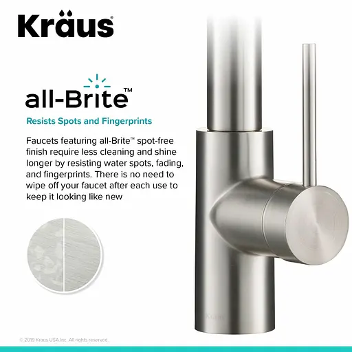 Змішувач для кухні Kraus Oletto нержавіюча сталь KPF-2631SFS Нержавіюча сталь - фото 10