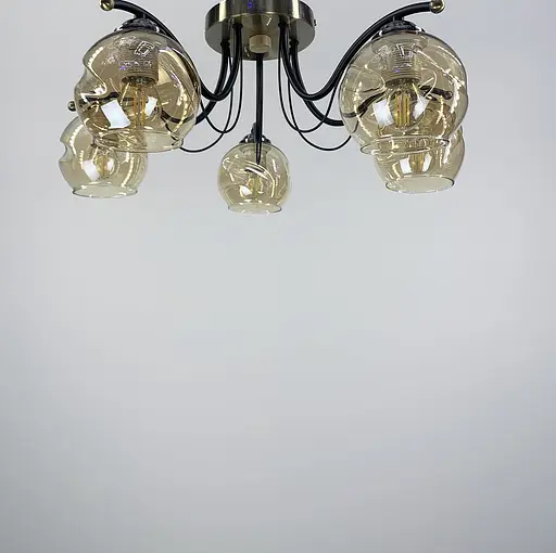 Класичний стельовий світильник | Арт. 7075/5 AB+BK+BR | Line F - фото 2