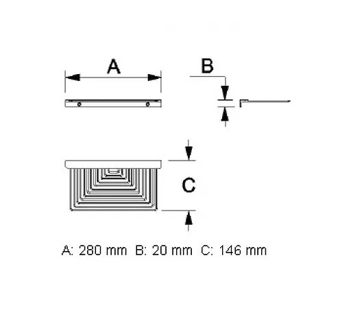 Полка Sonia Contract-hospitality 153282, Хром - фото 4