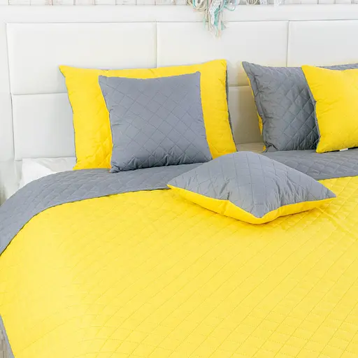 Подушка Руно 40х40 декоративна Yellow Grey 311.52_Yellow Grey - фото 5