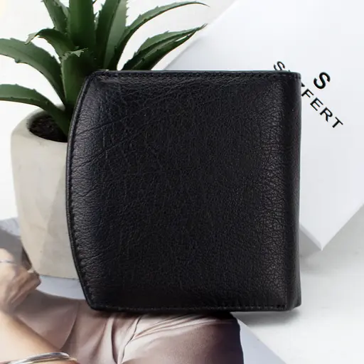 Жіночий шкіряний гаманець Sezfert 13703-1 маленький чорний - фото 2