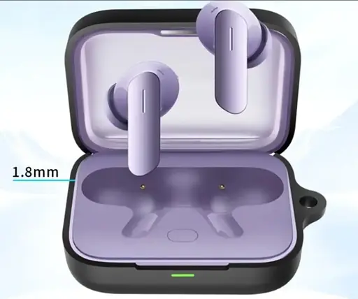 Чохол-накладка DK для Realme Buds Air 7 Silicone Candy Friendly з карабіном (black) - фото 3