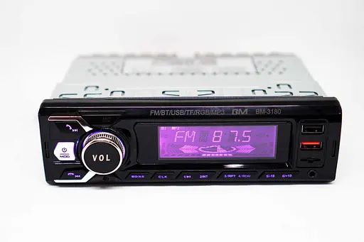 Автомобильная магнитола 1DIN с Bluetooth, RGB-подсветкой и LCD-дисплеем, ресивер в авто с поддержкой USB, TF/microSD и AUX, MP3 - фото 3