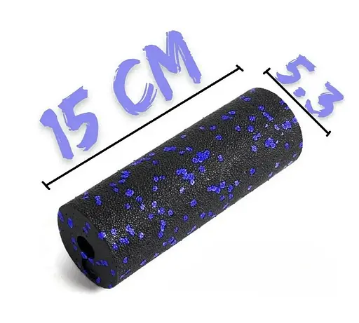 Набір для масажу та йоги PowerPlay PP_4093 EPP (3 м'ячики + валик масажер 15*5,3 см) Blue + гумка 7,5 кг (PP_4093_Blue) - фото 8