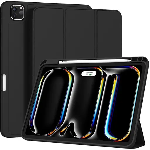 Чохол-книжка DK для Apple iPad Pro 13" M4 2024 Еко-шкіра силікон Smart Case Слот під Стілус black