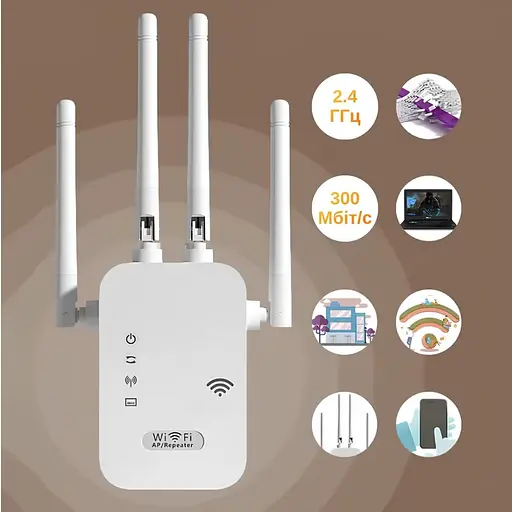Ретранслятор-маршрутизатор XON ReLink X300R4 300Мбит/с 2.4 ГГц Белый (CNRWSW021403W 4180) - фото 3