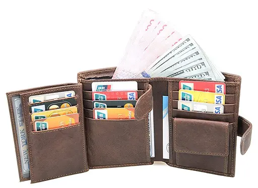 Чоловічий шкіряний гаманець Vintage 10х13 см acs0014991 - фото 7