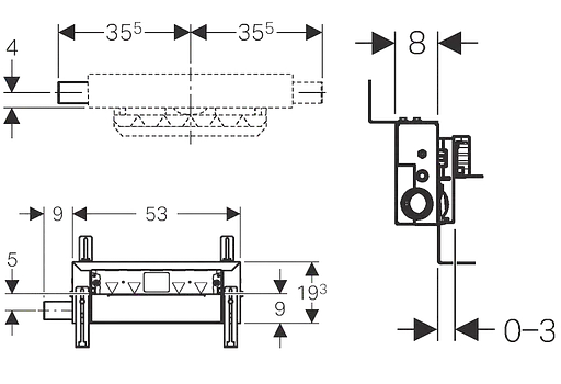 Душовий трап в стіну Geberit Kombifix 457.534.00.1 - фото 3