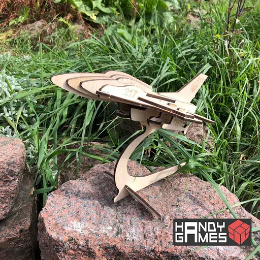 Дерев'яний конструктор Винищувач Ф-16 25 деталей - фото 8