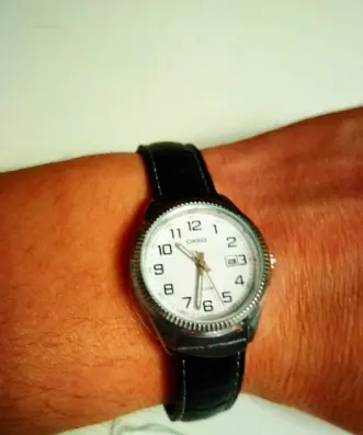 Класичні жіночі кварцові наручні годинники Casio оригінал Collection LTP-1302PL-7BVEF з шкіряним ремінцем - фото 3