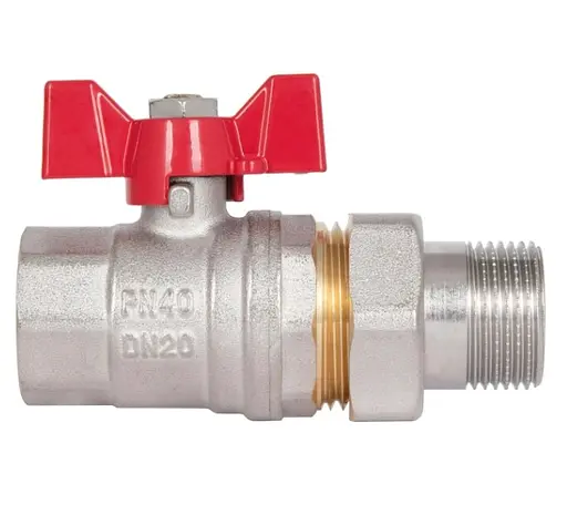 Кран шаровой Thermo Alliance "Американка" Standart 3/4" ВН прямой, PN40, бабочка SD220W20 - фото 3