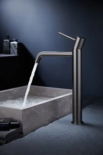 Смеситель для умывальника Imex Monza высокий PVD графит BDM039-3BGM Графит - фото 3