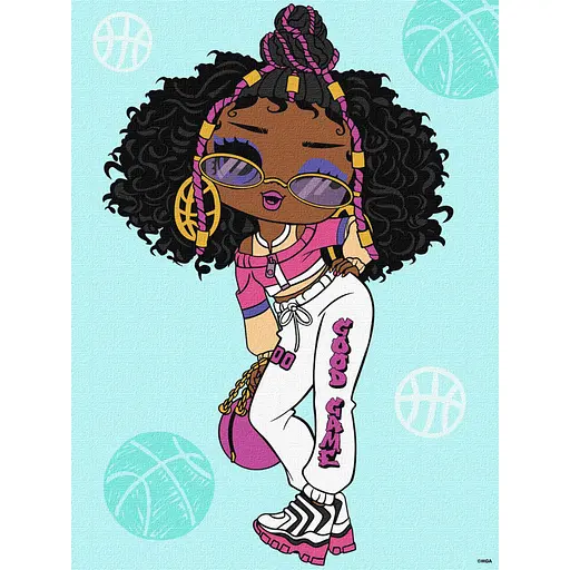 Картина по номерам "L.O.L. Surprise! Tweens Hoops Cutie" KHO6285, 30х40 см