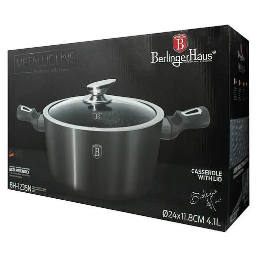 Каструля з кришкою Berlinger Haus Carbon Metallic Line, 4,1 л (BH 1235N) - фото 3