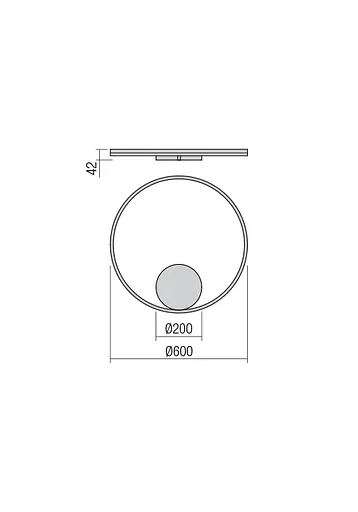 Бра Redo ORBIT AP/PL LED 42W 3000K D600 INDIRECT LIGHT BRASS (4.1.2) 01-1705 - фото 2