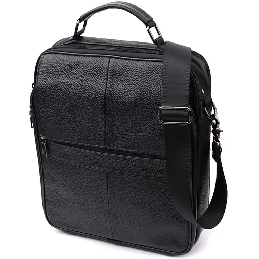 Чоловіча сумка з ручкою для перенесення в руці з натуральної шкіри Vintage 27х33х9,5 см sum0027493 - фото 11