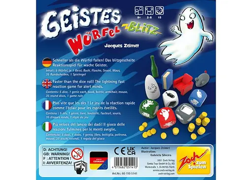 Настольная игра Zoch Барабашка: Молния (Geistesblitz Wurfelblitz) (англ.) (601105141) - фото 5