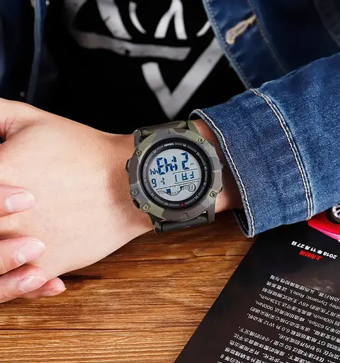 Чоловічий наручний годинник Skmei 1476 (Камуфляж) - фото 5