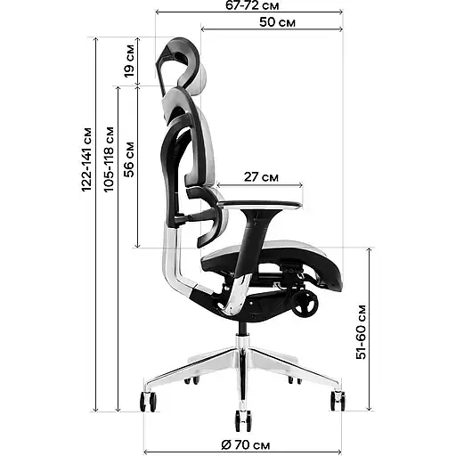 Офисное кресло GT Racer X-702 (W-22 B-42), красное (X-702 Red (W-22 B-42)) - фото 9
