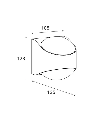Вуличний світильник Zuma Line Lucent LED 1x12W 4000K 1100Lm IP65 чорний - фото 2