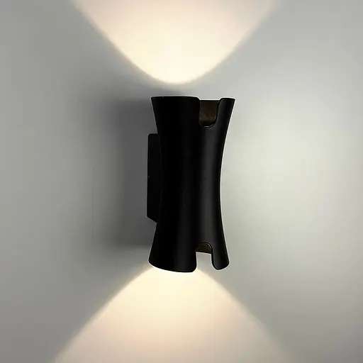 Фасадне LED бра чорного кольору 18х9 см | Line F | Арт. 9601В С 10W 3000K IP54 ВК - фото 3