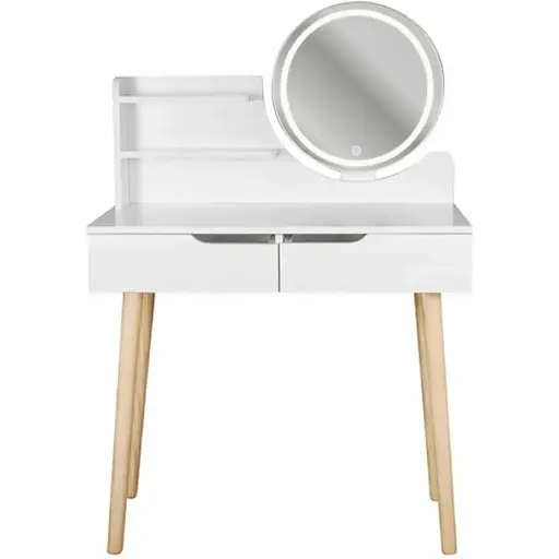 Туалетный столик Jumi Scandi LED подсветка, с ящиками, белый