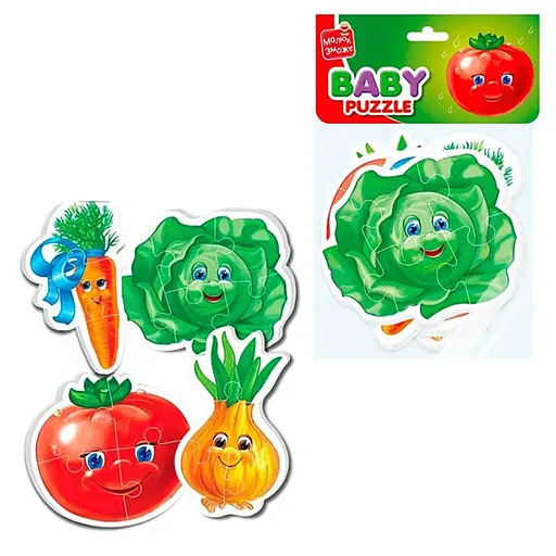Детские беби пазлы Овощи VT1106-76 на укр. языке