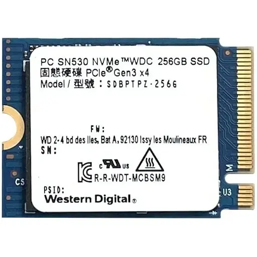 Накопитель SSD WD M.2 2230 256GB (SDBPTPZ-256) Б/У - фото 1