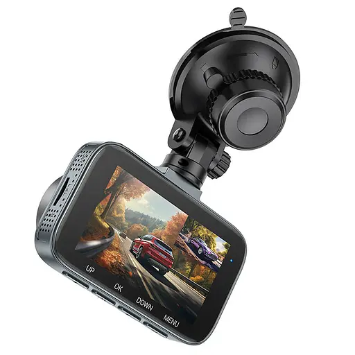 Відеореєстратор Hoco DV6 Driving recorder with 3-inch display (with rear camera) Iron gray - фото 5