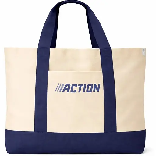 Эко-сумка для пляжа Action 52x36x15 см бежевая из плотного хлопка sum0028707 - фото 1