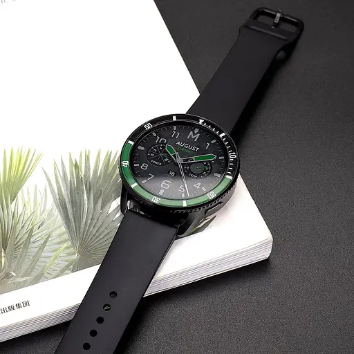 Безель Black-green та силіконовий ремінець Sikai для смартгодинника Xiaomi Watch S3/S4 - фото 8