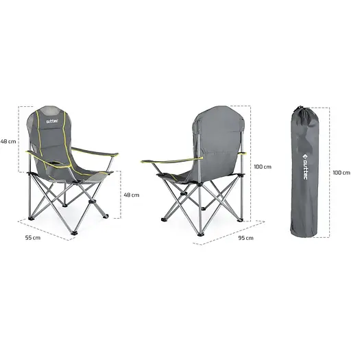 Крісло туристичне розкладне Outtec з чохлом сірий - фото 6