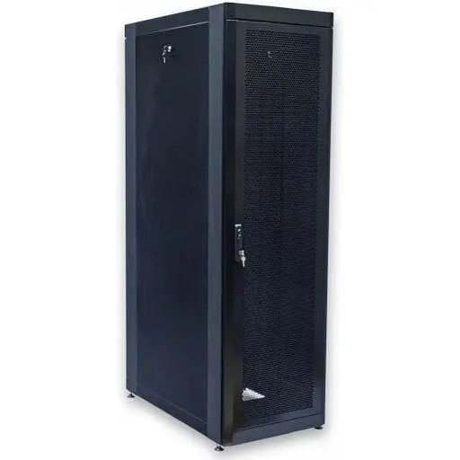 Шкаф 19 42U 610х1055 мм ШГ усилен. перфорированная дверь 66 черная