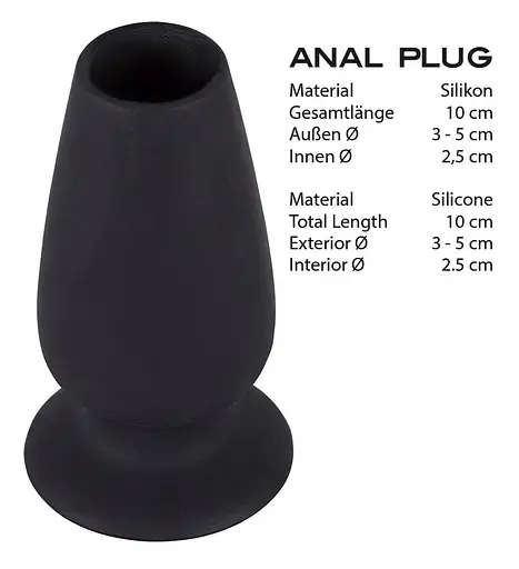 Анальний тунель Orion Lust Tunnel Plug 10 см (чорний) - фото 4