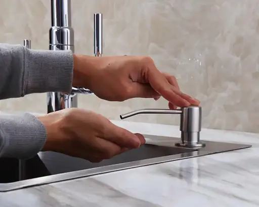 Вбудований диспенсер для рідини Rea 250 мл nikiel brushed BAT-00477, Хром - фото 4